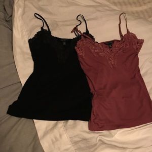 2 adjustable spaghetti strap tanks